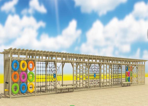 Buy cheap Natural Wooden Climbing Wall Net And Wall Series Outdoor Play Equipment from wholesalers