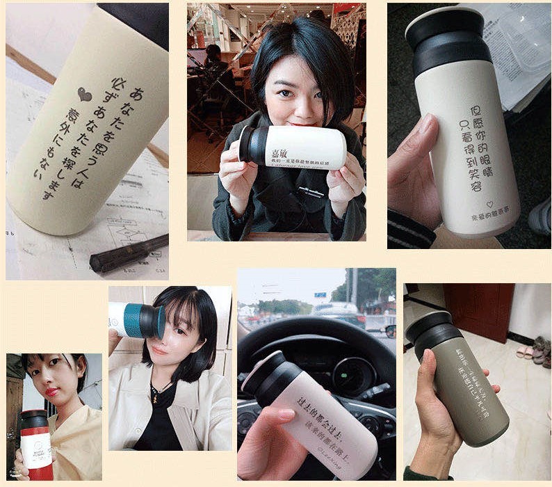 Insulation Thermos Bottle Double Wall Vacuum Cup Stainless Steel