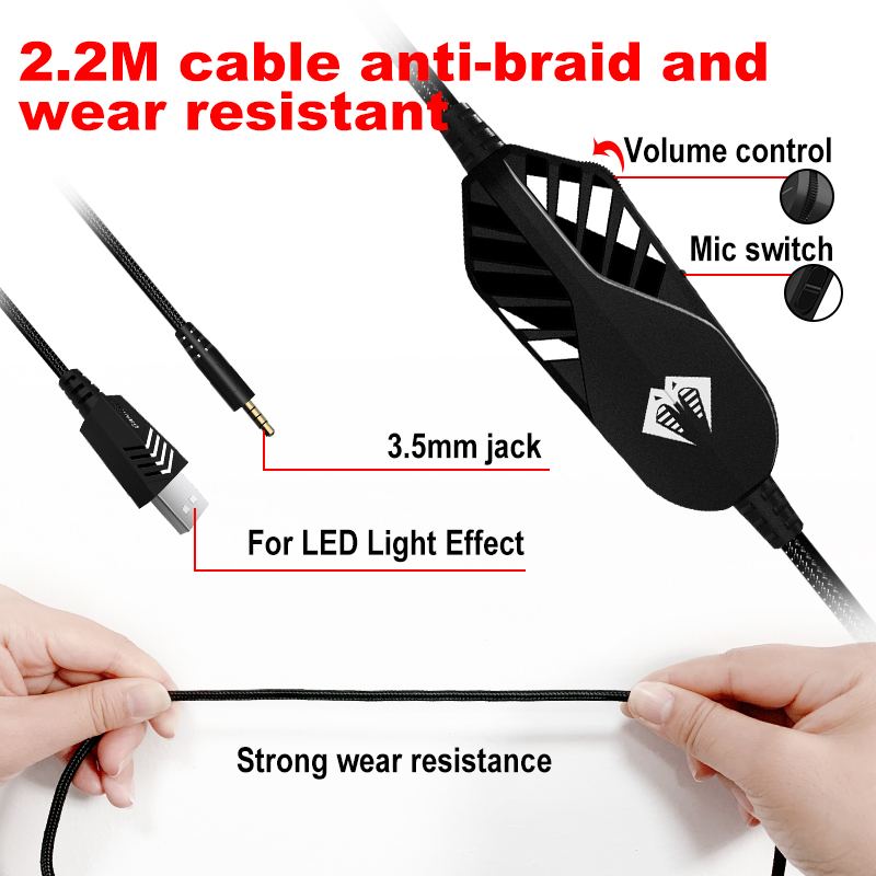 High Sensitivity Headband Style Bengoo G9000 Stereo Gaming Headset for PC Xbox One