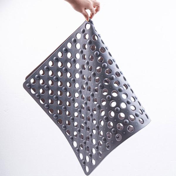 Buy cheap Anti Bacterial Anti Slip Bath Mat With Suction Cups Drain Off Holes from wholesalers