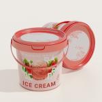Transparent Bucket 300ml-5L for Peanut Butter Shea Butter Food Sauces Packaging
