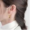 Buy cheap 925 Sterling Silver Heart Shape Women Girl Hoop Earrings Brazilian Gold Plated Jewelry from wholesalers