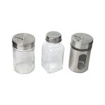 2.8*2.8*10.5cm Transparent Glass Jars 4oz Square Glass Spice Jars Condiment