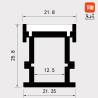 Buy cheap Outdoor LED Strip Recessed Profile , 22×26Mm Recessed Aluminum Channel from wholesalers