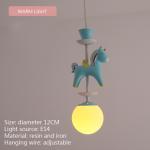 Children bedroom chandeliers modern ins merry-go-round boy girl room chandelier