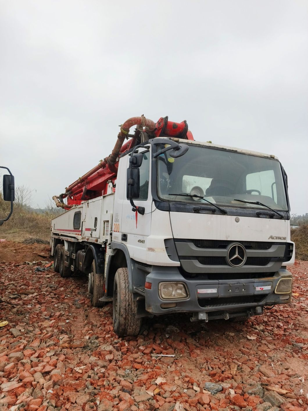 56-Meter Concrete Pump Truck Putzmeister Popular Model Installed on a Mercedes Benz