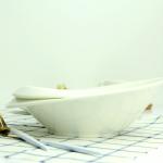 Modern Bistro Trapezoidal Salad Bowl Porcelain Durable