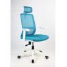 Buy cheap Ergonomic Blue Swivel Office Chairs PU Armpad Height 1120mm from wholesalers