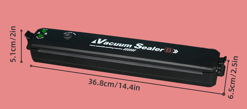 Super Suction Automatic Suction Vacuum Food Sealers for Home Hotel Restaurant in Black