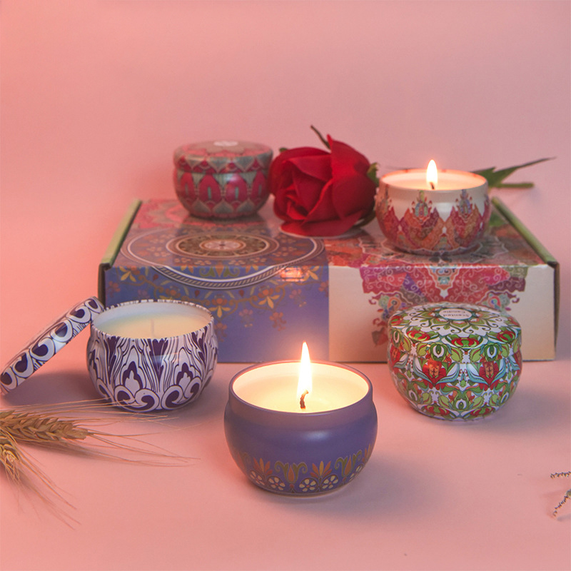Amber Environmentally Friendly Scented Candles Metalized vanilla Scent
