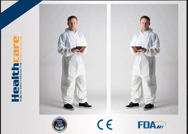 Buy cheap Microporous Disposable Protective Coveralls / Disposable All In One Suits OEM from wholesalers