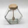Buy cheap Empty Hexagon Glass Honey Jar Pot Jar 12oz Capacity Wooden Bamboo Dripper from wholesalers