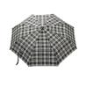 Buy cheap Black White Grid 8mm Metal Shaft Three Folding Umbrella Automatic Open Close from wholesalers