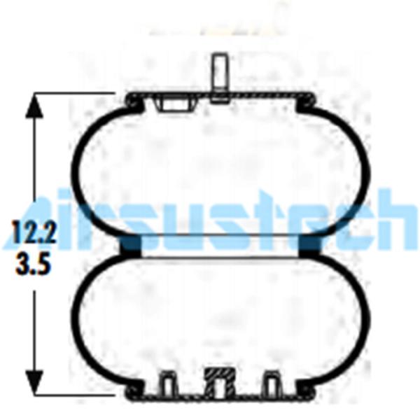 Buy cheap Dependable Goodyear Suspension Spring 2B9-270 Double Convoluted Rubber Airbag from wholesalers
