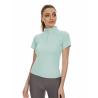 Buy cheap Light Green Sports Tight Riding Short Sleeve T Shirt High Neck from wholesalers