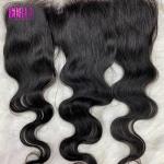 13*6 Unprocessed Baby Hair Body Wave Lace Frontal With Hair Bundles For Black