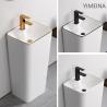 Buy cheap Sanitary Ware 9L Freestanding Basin Sink Modern White Gold Design from wholesalers