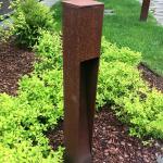 3000K Bollard Lighting Outdoor Corten Steel For Lawn