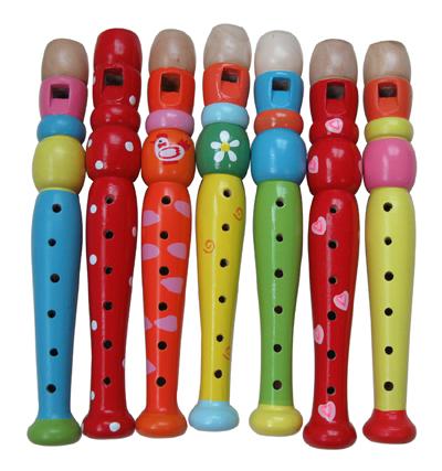 6 hole Cartoon wood recorder / toy flute/ Music Toy / Orff instruments /