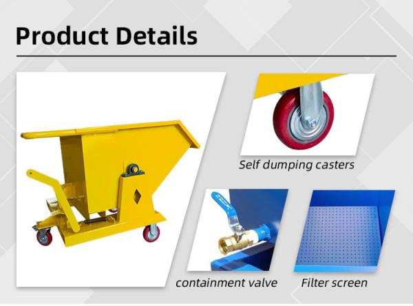 Buy cheap Forklift Self Dumping Hopper Waste Bin Tilt Bucket Tipping Skip Bins Customized from wholesalers