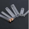 Buy cheap SGS High Borosilicate Glass Storage Bottles Flat Bottom Test Tube 1.2mm from wholesalers