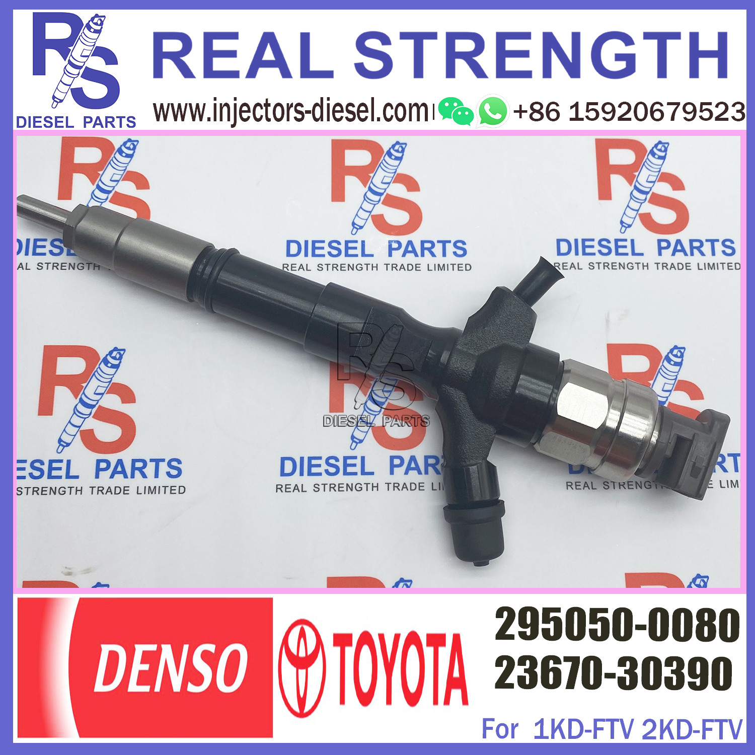 Diesel Fuel Injector 295050-0830 295050-0080 For Toyo-ta Dyna 1KD-FTV 23670-39395 23670-30390