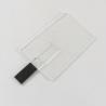 Buy cheap Transparent Plastic Material Credit Card USB Sticks 2.0 128GB 64GB 15MB/S from wholesalers