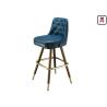 Buy cheap Luxury Leather Button Deco High Bar Stools , Solid Wood Restaurant Supply Counter Stools from wholesalers