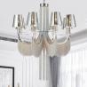 Buy cheap Modern silver Black Tassel chandelier lighting living room luxury chandelier(WH-CC-30） from wholesalers