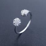 Simple Style Sterling 925 Silver Wedding Rings For Women Mirror - polished
