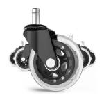 32mm European Industrial Total Lock Brake Threaded Stem Caster with Rubber