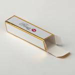 White Card Paper Gold Foil Lip Gloss Packaging Box Cosmetics
