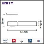 Stainless Steel Fire Door Lever Handle EN1906 and EN1634 Satin Finish