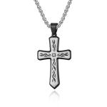 Blue and Gold Metal Prayer Choker for Men Stainless Steel Link Chain Necklaces
