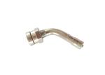TR543D Truck Tyre Valves O Ring Seal Nickel Plated Brass Cap Brass Bend 60°