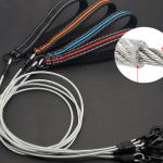Comfortable Soft Padded 4FT Pet Leash Metal Anti Chew Leash Strong Anti Bite