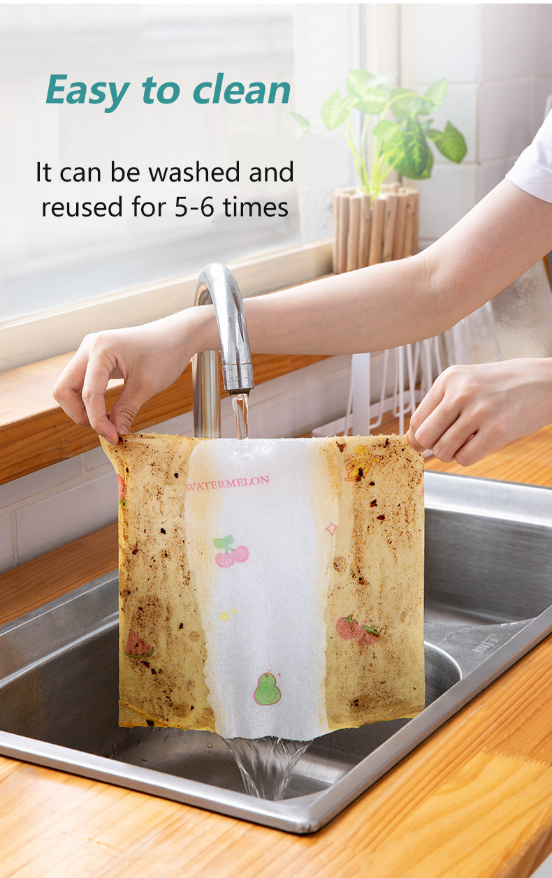 30gsm Breathable Polyester Spunlace Nonwoven Fabric High Water Absorbent Rag Roll