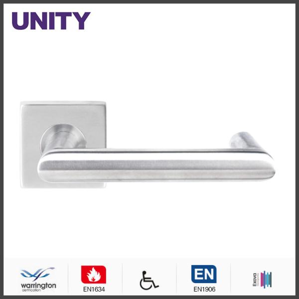 Buy cheap Stainless Steel Fire Door Lever Handle EN1906 and EN1634 Satin Finish from wholesalers