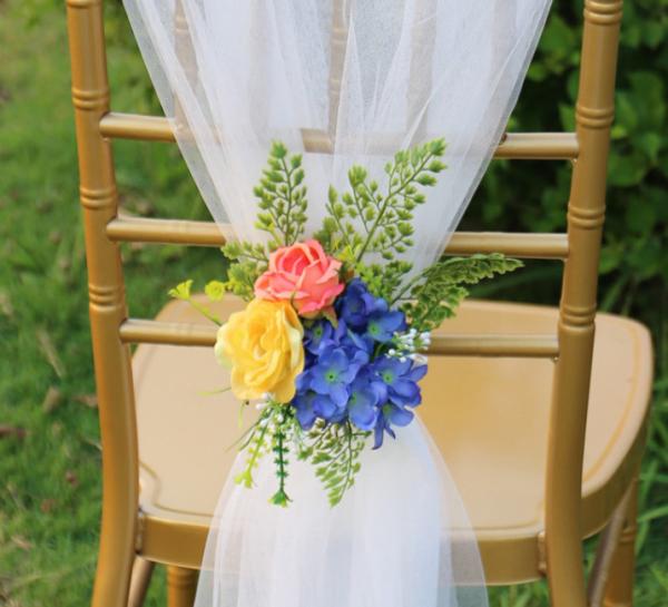 Buy cheap Hotel Celebration Organza Polyester Chair Back Cover from wholesalers