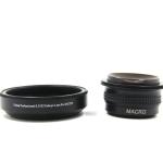 Professional 0.25X Fisheye Phone Camera Lens Aluminum Optical Glass Material