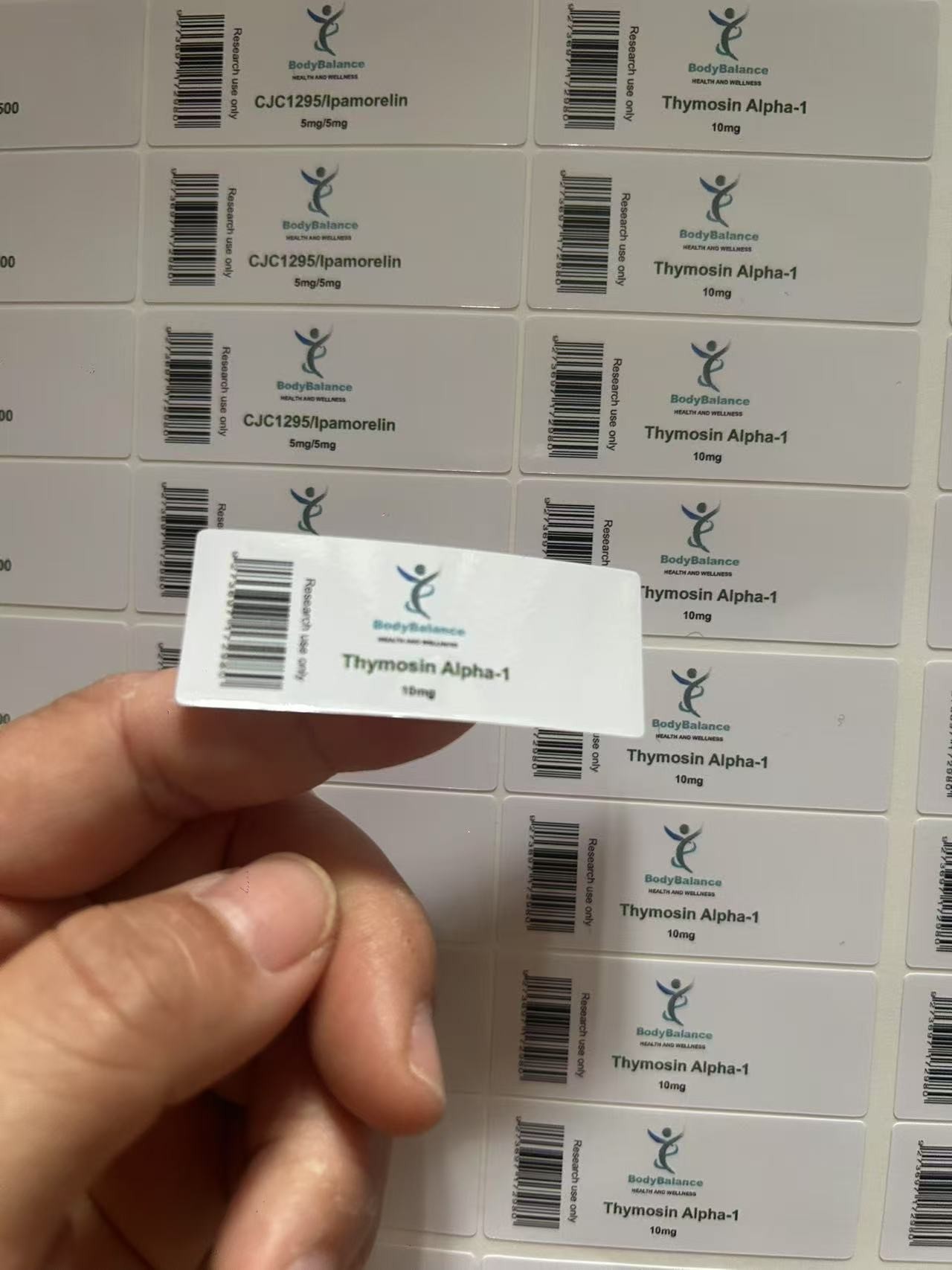 Thymosin Alpha-1 Peptide Adhesive 2ml Peptide Self Adhesive Bottle Labels