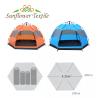 Buy cheap 7.3m2 270x270x155cm 1000-1500 Mm Oxford Waterproof Camping Tent Automatic from wholesalers