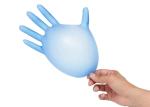 Blue Nitrile Medical Examination Gloves Disposable Non Sterile Powder Free