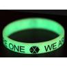 Buy cheap Luminous Silicone bracelet for boys girls custom logo Wristband Recessed Rubber strap words color size from wholesalers