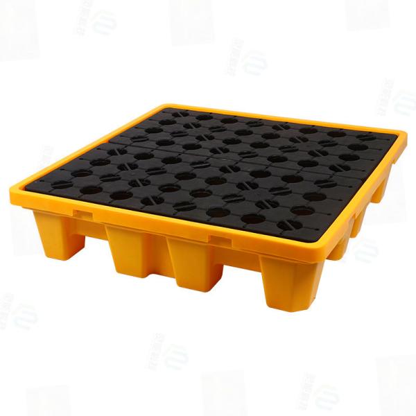 Buy cheap Plastic Leakproof Tray Hazardous Waste Oil Bucket Leakproof Tray Four Barrels Of Leakage Proof Plate 2.7T Static Load from wholesalers