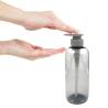 Buy cheap Thick Walled 500ml Gray Transparent PET Material Flat Press Pump Plastic Bottle For Shower Gel from wholesalers
