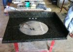 Custom Black Granite Overlay Countertops Anti - Stain With Backsplashes