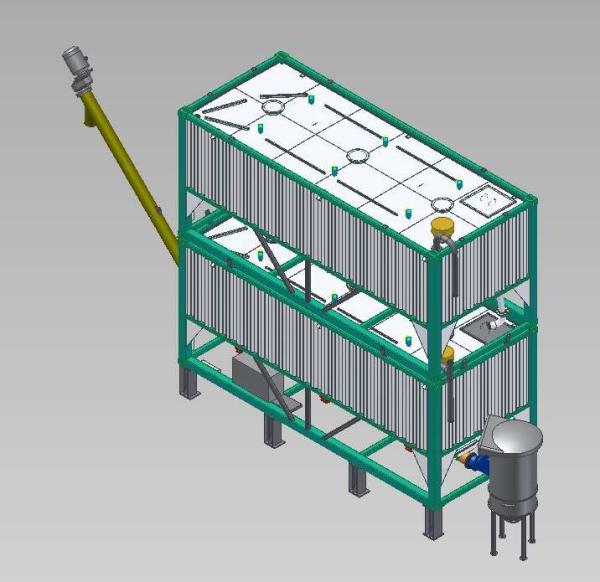 Portable Horizontal Cement Silo Pressure Safety Valve Batching Plant Cement Silo