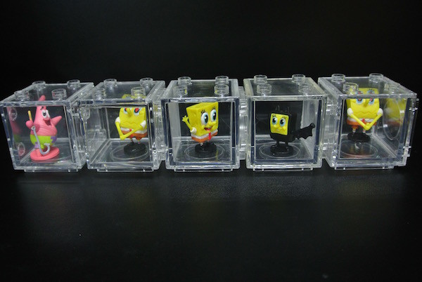 Multifarious Spongebob Collectible Figures Transparent Box For Decoration