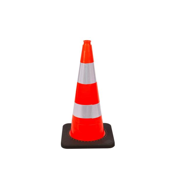 Buy cheap 75cm Injection Molded PVC Traffic Safety Cone with Black Base from wholesalers